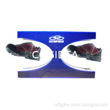 Engraved Logo Floating Shoe Display , Acrylic Magnetic Pop